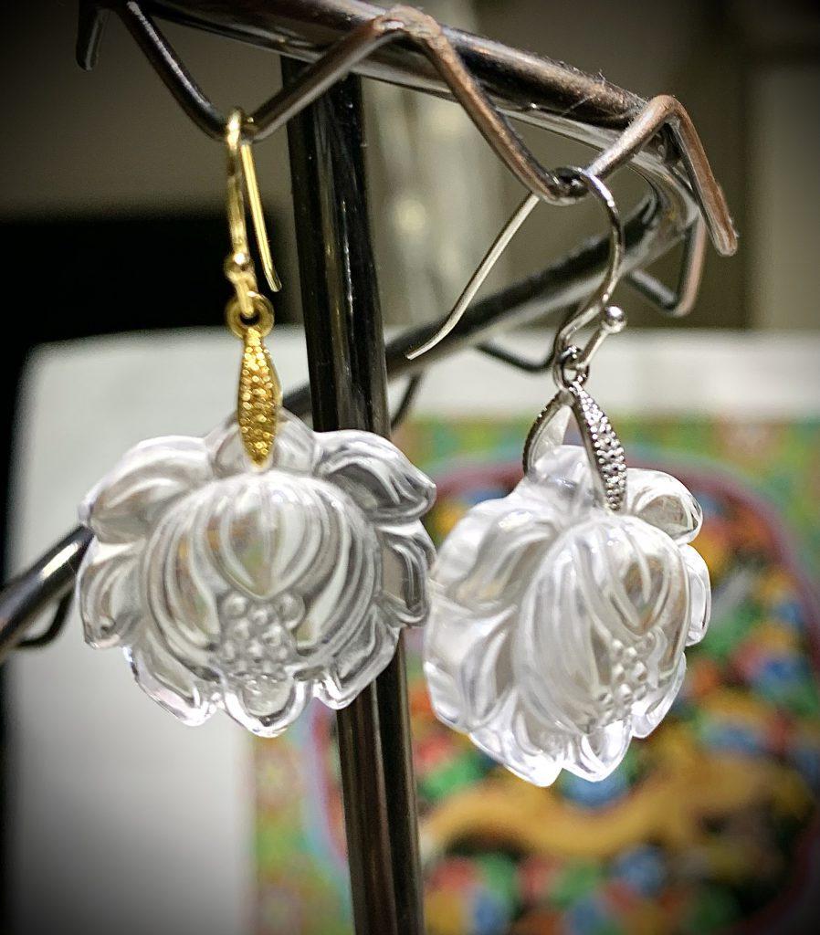 【 蓮の花 ビーズ使用例】ピ ア ス 編 - 5